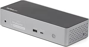 StarTech.com USB C Dockingstation für 4 monitore - 4K 60Hz Hybrid Dock DisplayPort 1.4 & HDMI 2.0 - Universal USB-C/Thunderbolt Laptop Dock mit 100W PD - USB Hub mit 1x USB-C & 3x USB-A (DK31C4DPPDUE)