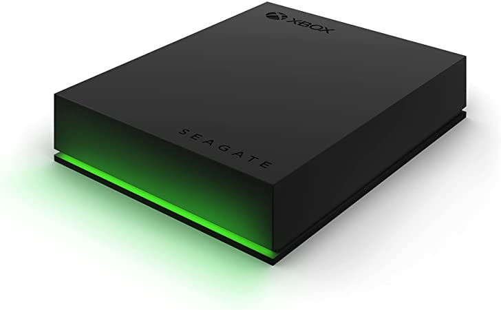 Seagate Game Drive for Xbox 4TB External Hard Drive Portable HDD - USB 3.2 Gen 1, Black with Built-in Green LED bar, Xbox Certified, 3 Year Rescue Services (STKX4000402)