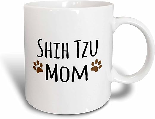 3dRose Shih Tzu Dog Mom Mug, 15 oz, Ceramic