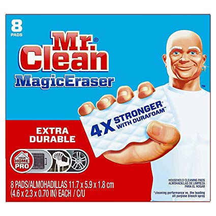 Magic Eraser Extra Durable, Cleaning Pads with Durafoam, 8 Count (2 Pack (8 Each))