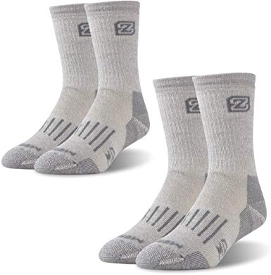 Merino Wool Socks, ZEAL WOOD Unisex Hiking Trekking Quarter Socks Thermal Warm Winter Socks,1/2/4 Pairs