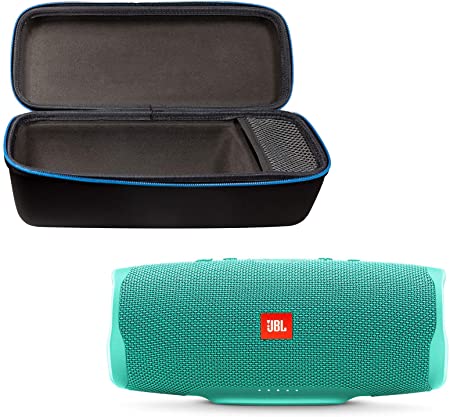 JBL Charge 4 Portable Waterproof Wireless Bluetooth Speaker Bundle with divvi! Charge 4 Protective Hardshell Case - Teal