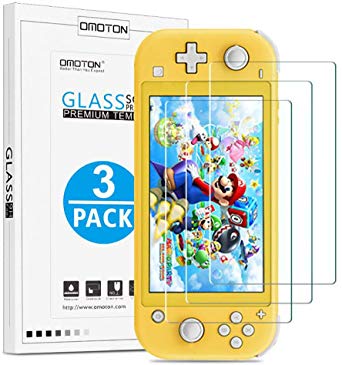 OMOTON [3 Pack] Tempered Glass Screen Protector for Nintendo Switch Lite(2019), Scratch Resistant/High Definition Screen Protector Compatible with Nintendo Switch Lite(2019)