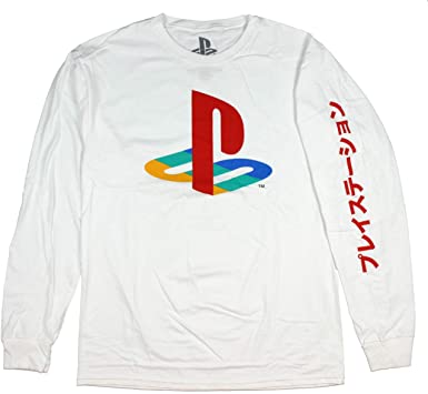 Sony PlayStation Men's Gaming Classic Logo Long Sleeve T-Shirt