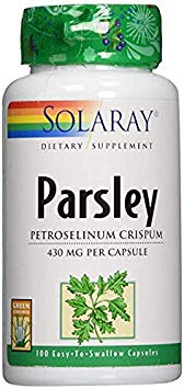 Solaray Parsley Capsules, 430 mg, 100 Count (2 Pack)
