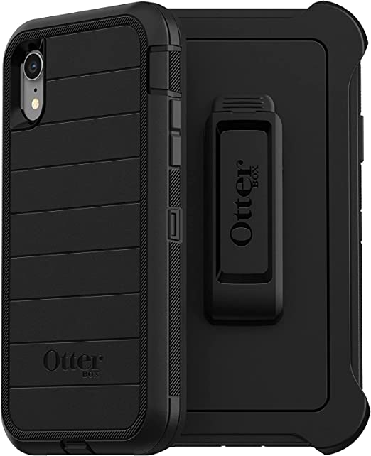 OTTERBOX Defender Series SCREENLESS Edition Case for iPhone Xr - Retail Packaging (Microbial Black)