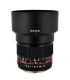Rokinon 85MAF-N 85mm F14 Aspherical Lens for Nikon with Automatic Chip Black