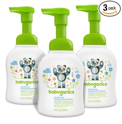 Babyganics Alcohol-Free Foaming Hand Sanitizer Fragrance Free 845oz Pump Bottle Pack of 3