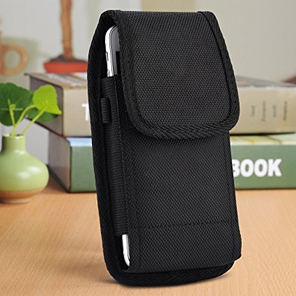 iPhone 7 Plus Pouch Case, iNNEXT Vertical Holster Belt Clip Carrying Case Pouch for Apple iPhone 6 Plus / iPhone 6S Plus / iPhone 7 Plus 5.5 inch (Black)