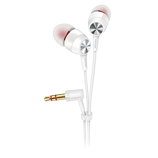 Philips SHE8000WT/10 Compact Fit Headphones for Bass Sound - White