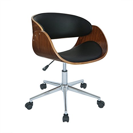 Porthos Home Monroe Adjustable Office Chair, Black