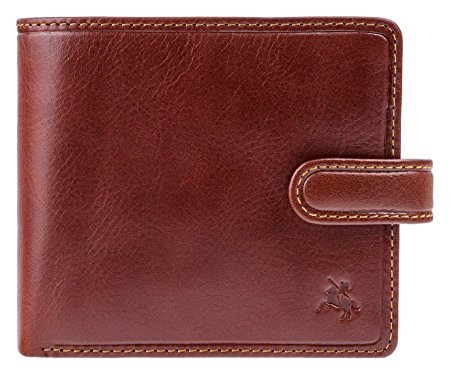 Visconti Mens Leather Wallet For Cards, Notes With RFID Fraud Protection - TSC42 (Tan)