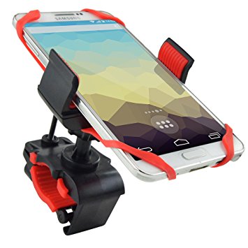 Bike Mount, Ipow Universal Cell Phone Bicycle Rack Handlebar & Motorcycle Holder Cradle for iPhone 6 6( ) 6S 6S plus 5S 5C, Samsung Galaxy S3 S4 S5 S6 S7 Note 3/4/5,Nexus,HTC,LG,BlackBerry,Black