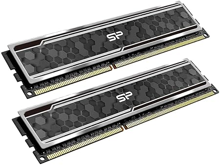 Silicon Power DDR3 16GB (2x8GB) 1600MHz (PC3 12800) RAM 240-pin CL11 1.5V Unbuffered UDIMM Desktop Memory with Heatsink (SP016GBLTU160ND2J7)