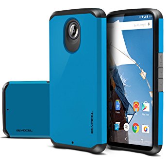 Nexus 6 Case, Evocel® Dual Layer Armor Protector Case for Google / Motorola Nexus 6 (2014 Release) - Retail Packaging - Brilliant Blue