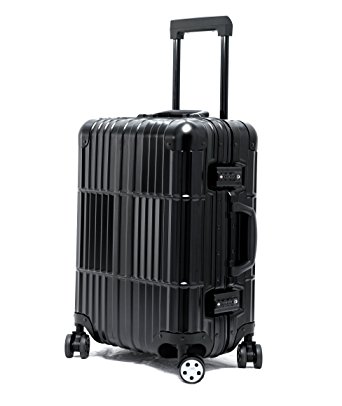 Cloud 9 - All Aluminum Luxury Hard Case Carry-On 20" Durable with 360 Degree 4 Wheel Spinner TSA Approved Grade 5 Magnesium Alloy Dual Locks Included