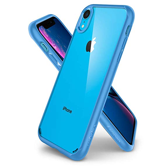 Spigen [Ultra Hybrid] iPhone XR Case 6.1 inch with Air Cushion Technology and Clear Hybrid Drop Protection for iPhone XR (2018) - Blue