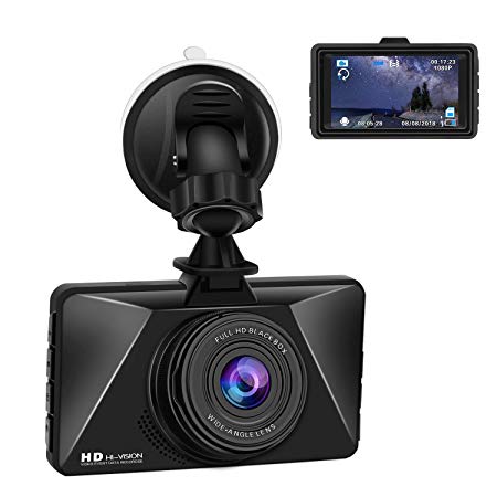 CHICOM Dash Cam HD 1080P Dashboard Camera 170 Wide Angle Car Camera with G-Sensor, Parking Monitor, WDR, Loop Recording, Night Vision
