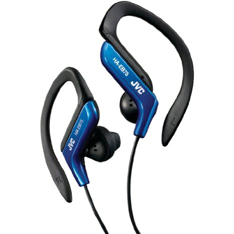 JVC HAEB75A Sports Clip Headphone (Blue) (Discontinued by Manufacturer)