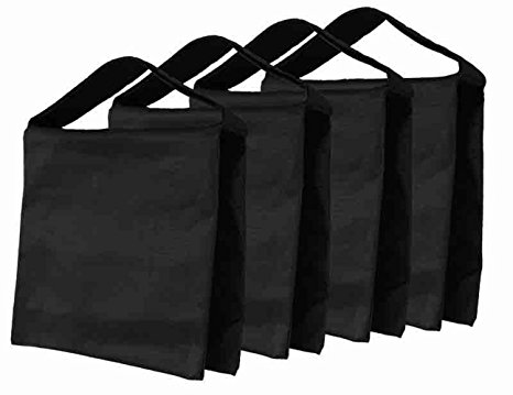 Fasmov Heavy Duty Photographic Sandbag Studio Video Sand Bag for Light Stands, Boom Stand, Tripod ,Pack of 4(Black)