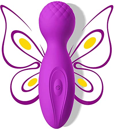 Small & Intense Wand Vibrator - Bombex Rechargeable Discreet Wand Style Bullet Vibrator, 12 Patterns Mini Personal Wand Massager, Quiet & Waterproof, Rose Pink, 4.6 Inch