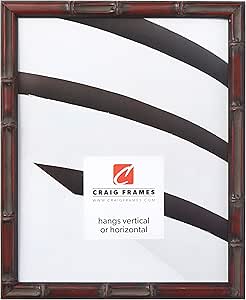 Craig Frames 8575 11 by 14-Inch Picture Frame, Bamboo Composite Finish, 0.625-Inch Wide, Brushed Mahogany and Brown