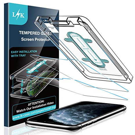 LK [3 Pack] Screen Protector for iPhone 11 Pro and iPhone Xs/X [5.8 inch] [Installation Kit Included] Tempered Glass 9H Hardness