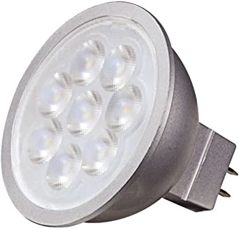 12 Pack - Satco 6.5 watt; LED MR16 LED; 4000K; 40' Beam Spread; GU5.3 Base; 12 Volt AC/DC - S9498