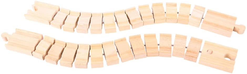 Bigjigs Rail Wooden Crazy Track (Pack of 2) - Other Major Wooden Rail Brands are Compatible