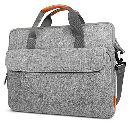 Inateck 15-15.6 Inch Laptop Shoulder Messenger Bag Carrying Case Briefcase Chromebook, Notebook, Ultrabook, Light Gray