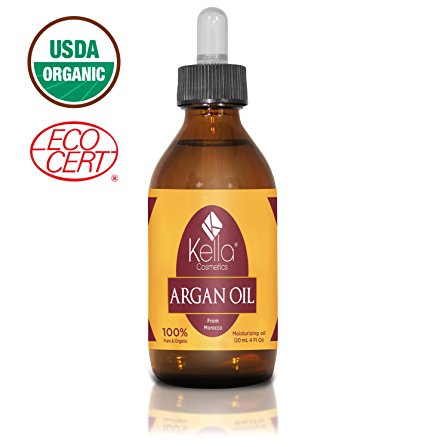 Premium Quality Argan Oil , 4 Fl Oz (120ml). 100% Pure, Certified Organic for Hair, Skin, Face & Nails - Best Moroccan Anti-aging, Anti-wrinkle, Anti-oxidant Beauty Secret - Prevents Frizz & Increases Natural Hair Shine & Silkiness .