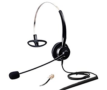 Audicom H200STAC Corded Office Telephone RJ Headset with flexible Noise Canceling Mic for Aastra Shoretel Cisco E20 Polycom 335 VVX400 Digium D40 D70 Altigen 500 720 Comdial & Starleaf IP Phones