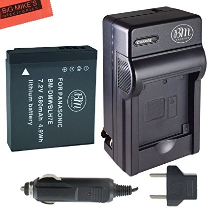 BM Premium DMW-BLH7 Battery and charger for Panasonic Lumix DC-GX850, DMC-LX10, DMC-LX15, DMC-GM1, DMC-GM1K, DMC-GM1KA, DMC-GM1KS, DMC-GM5, DMC-GM5KK Digital Camera
