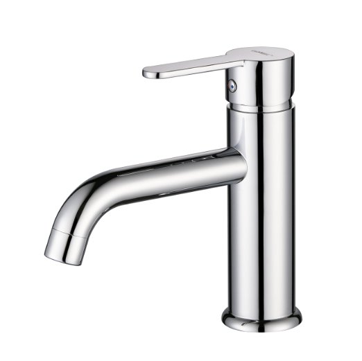 GAINWELL Billstar Solid Brass Bathroom Sink Faucet - Single Hole Faucet for Bathroom - Chrome Finish