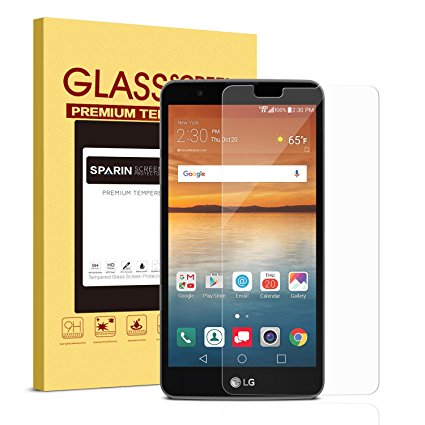 SPARIN LG Stylo 2 V Screen Protector, [2 Pack] [Anti-Scratch] [9H Hardness] [HD Clear] Tempered Glass Screen Protector for LG Stylo 2 / LG Stylo 2 V / LG G Stylo 2 / LG Stylo 2 Plus