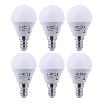 Liqoo 6pcs 7W E14 LED Bulbs Light Lamp Spotlight AC 220-240V 2835 SMD Warm White 2700-3000K 7W 560Lumen Equivalent 45W 270 Degree 45 x 90mm