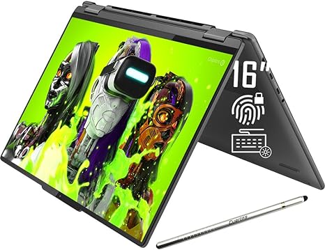 Lenovo 2023 Newest Yoga 7i 16" WUXGA Touch 2-in-1 Laptop, 13th Gen Intel 10-Core i5-1335U, 8GB LPDDR5 RAM, 512GB SSD, Intel Iris Xe Graphics, 2xThunderbolt, Backlit KB, FP, Win11 Home