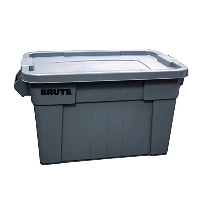 Rubbermaid Commercial FG352700GRAY HDPE Brute Square Lid for 3526 Trash Can, Gray