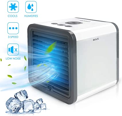 DEKINMAX Air Cooler,3 In 1 Personal Mini Air Conditioner, Mist Diffuser, Humidifier with USB Charging