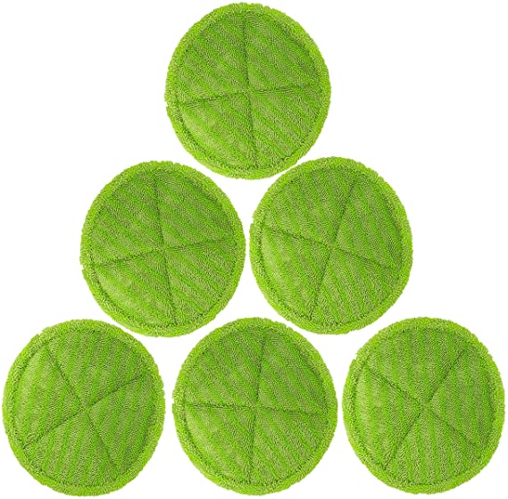 sky-w Soft Touch Mop Pads Replacement for Bissell Spinwave 2039A, 2124, 2039, 20391 Powered Hard Floor Mop (Pack of 6, Green)