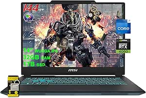 MSI Cyborg 14 Gaming Laptop 14" WUXGA IPS 144Hz (100% sRGB) Intel 10-core i7-13620H 32GB RAM 1TB SSD GeForce RTX 4060 Backlit USB-C Win11 w/ICP Accessory