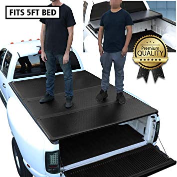 DNA MOTORING TTC-HARD-059 Truck Bed Top Hard Solid Tri-Fold Tonneau Cover