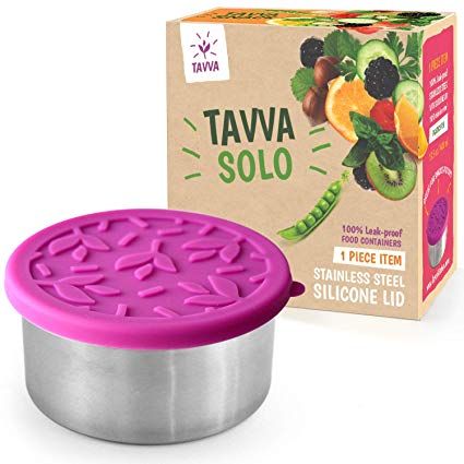 TAVVA Stainless Steel Food Container 12oz - Premium Stainless Steel with Food-grade Silicone Lid - Leakproof, Easy to Open, Ocean-Friendly, Dishwasher Safe– Also Suitable as Salad Container for Lunch