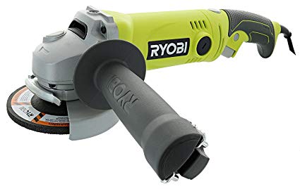 Ryobi AG454 7.5 Amp 120V AC 11,000 RPM Corded Angle Grinder w/ Rear Rotating Handle