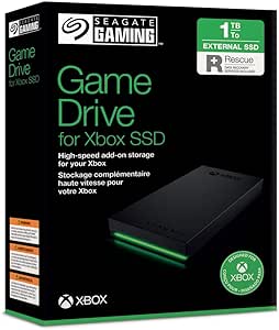 Seagate Game Drive SSD Xbox, 1 TB, External, 2.5 Inch, USB 3.0, Xbox Certified, incl. 3 Year Rescue Service, (STLD1000400)