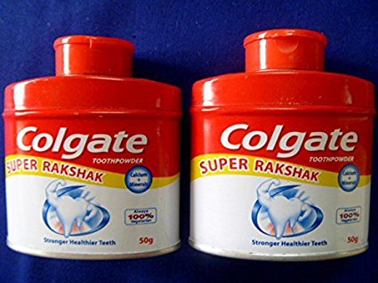 2 X Colgate Tooth Powder Strong Teeth Power 50g X 2= 100gm