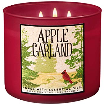 Bath and Body Works 2018 Holiday Limited Edition 3-Wick Candle (Apple Garland)