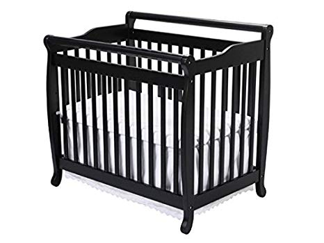 DaVinci Emily 2-in-1 Mini Crib and Twin Bed in Ebony Finish