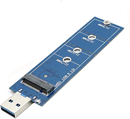 ELIATER M.2 to USB 3.0 Adapter, M.2 B Key SATA SSD to USB 3.0 Adapter, External USB to 2280 M2 Drive Adapter, NGFF Converter Reader Card