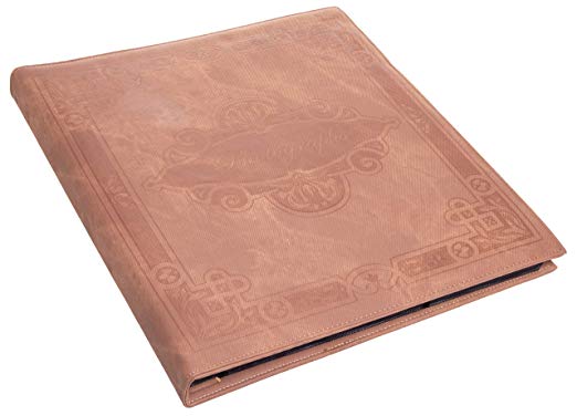 Red Co. Brown Faux Leather Family Photo Album with Embossed Decorative Borders – Holds 500 4x6 Photographs